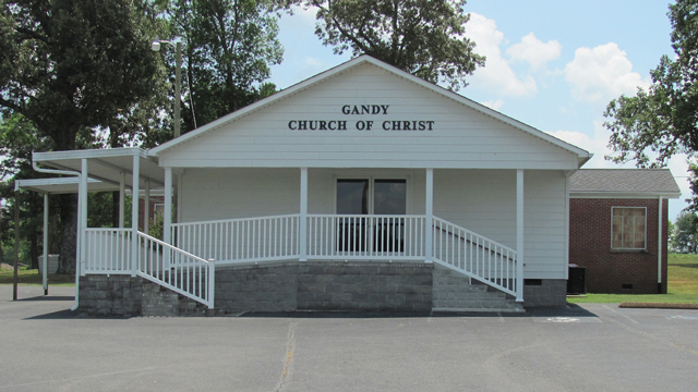 A white church building